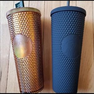 Starbucks 50th Ann & Black studded tumbler